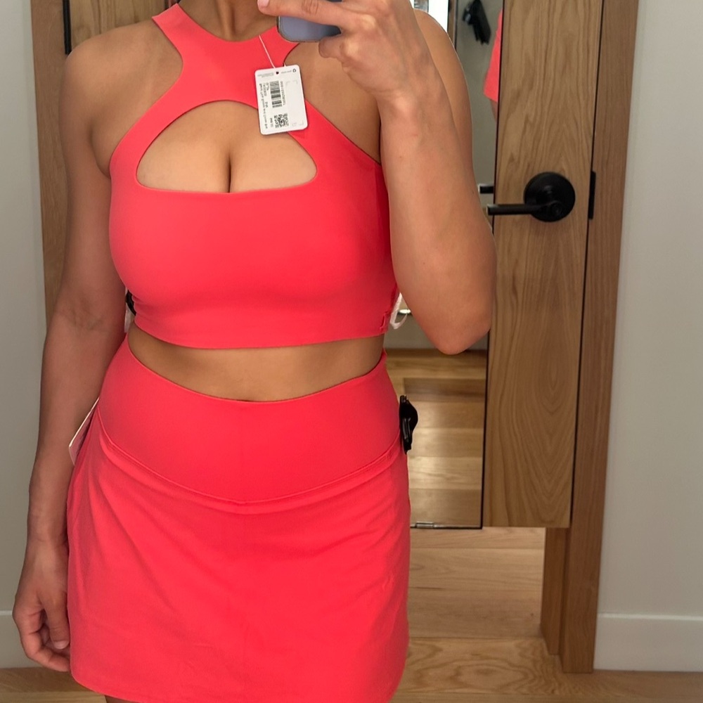 Bend This Scoop and Cross Bra in Glaze Pink